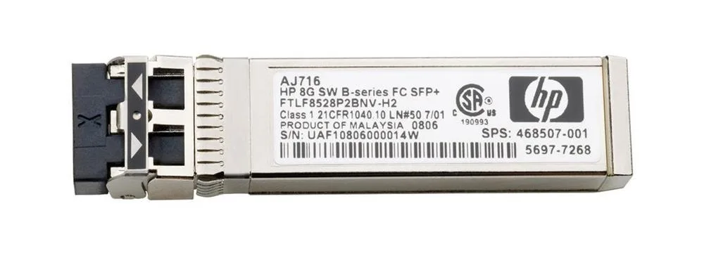AJ71663003 - HP B-Series AJ716A 8Gbps Short Wave Multi-mode Fiber Channel 300m 850nm Duplex LC Connector SFP+ Transceiver Module
