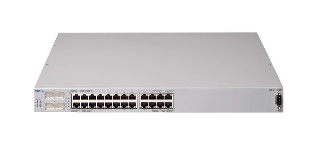 AL2012A53-E5 - Nortel Ethernet Switch 470-24T-PWR 24 Ports EN Fast EN 10Base-T 100Base-TX + 2 x GBIC (empty) 1U Stackable