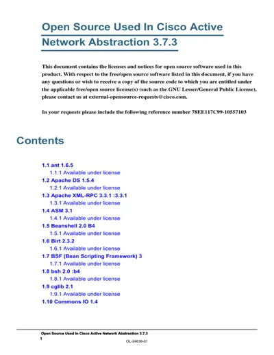 ANA-3-NAS0-RTM - Cisco Active Network Abstraction v.3.0 Network and Service License 1 Device