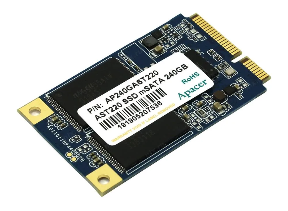 AP240GAST220-1 - Apacer AST220 240GB Triple-Level Cell SATA 6Gb/s mSATA Solid State Drive