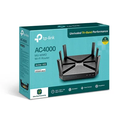 ARCHER A20 V1 - TP-Link AC4000 MU-MIMO Tri-Band Wi-Fi Router