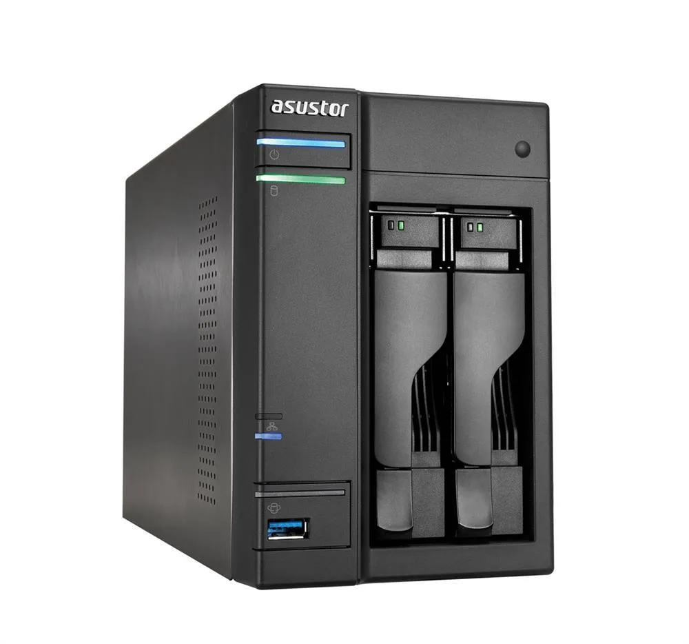 AS-202T - ASUS 2-bay NAS Intel Atom Dual Core 512MB 1xGBe Usb 3.0 SATA Iii Wol