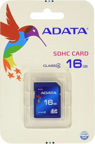 ASDH16GCL4-R - ADATA 16GB Class 4 SDHC Flash Memory Card