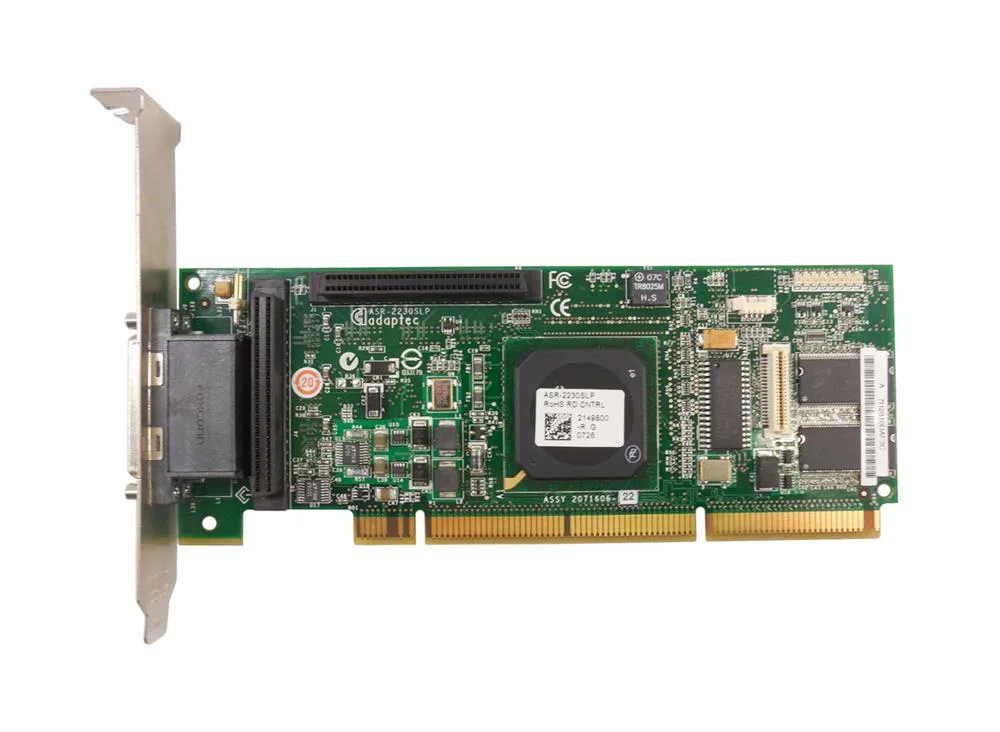 ASR-2230SLP - Adaptec 2230SLP Dual Channel 64-bit 133MHz PCI-x Ultra-320 SCSI RAID Controller Card RoHS with 128MB Cache