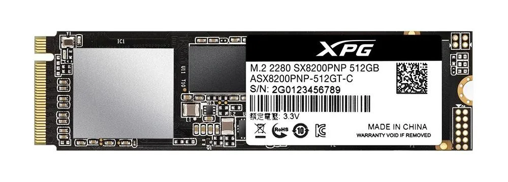 ASX8200PNP-512GT-C - ADATA XPG SX8200 Pro512GB PCI Express 3.0 TLC M.2 Solid State Drive