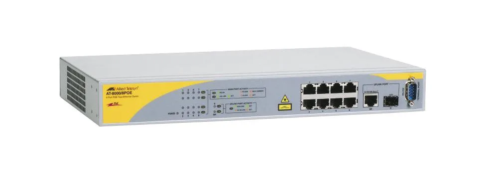Allied AT-8000/8POE-30 Telesis 8-Port 10/100TX Layer 2 Managed PoE Switch