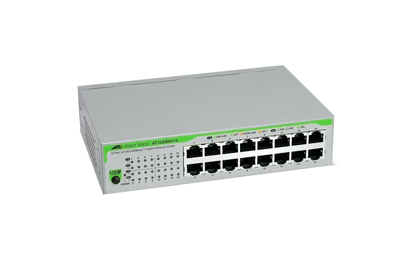 Allied AT-GS900/16-30 Telesis 16-Port 16 10/ 100/ 1000Base-T Ethernet Switch