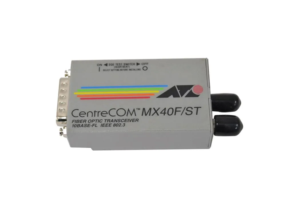 Allied AT-MX40F/ST CentreCOM 10Mbps 10Base-FL Fiber Optic Transceiver Module