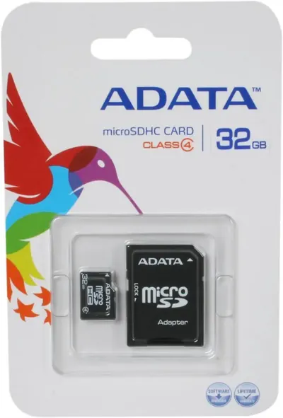 AUSDH32GCL4-RA1 - ADATA 32GB Class 4 microSDHC Flash Memory Card