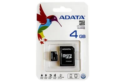 AUSDH4GCL4-RA1 - ADATA 4GB Class 4 microSDHC Flash Memory Card