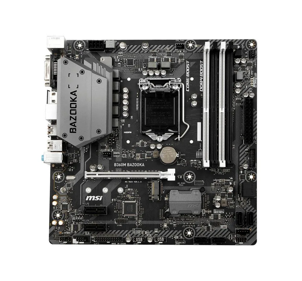 B360MBAZKA - MSI B360M BAZOOKA Desktop Motherboard Intel B360 Chipset Socket H4 LGA-1151