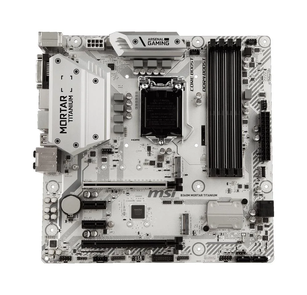 B360MMORTI - MSI B360M MORTAR TITANIUM Desktop Motherboard Intel B360 Chipset Socket H4 LGA-1151