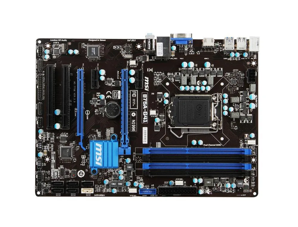 B75A-G41 - MSI Socket LGA 1155 Intel B75 Chipset DDR3 4x DIMM 5x SATA3 6.0Gb/s ATX Motherboard