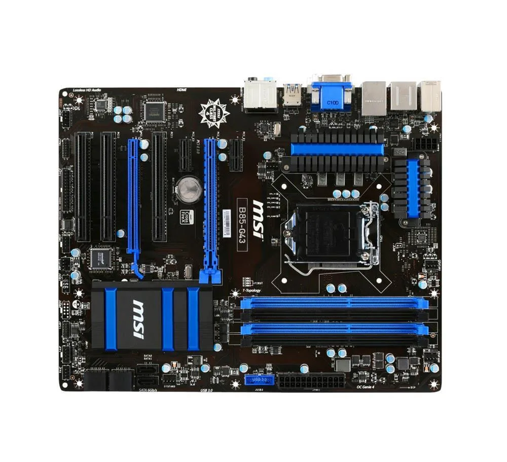 B85-G43 - MSI Socket LGA 1150 Intel B85 Chipset 4th Generation DDR3 4x DIMM 2x SATA 3.0Gb/s ATX Motherboard