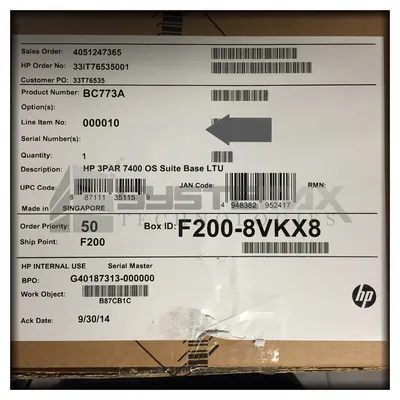 BC773BAE - HP 3PAR Operating System Software Suite Base License 1 System