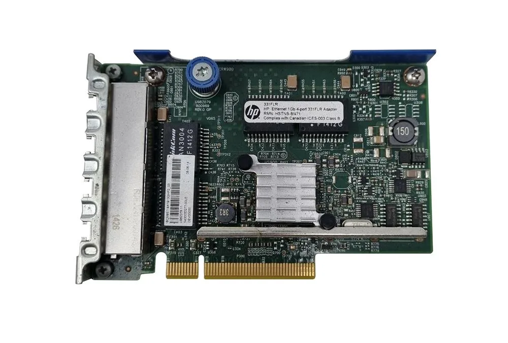 HP BCM95719A1913G 331FLR 4 x Ports RJ-45 1Gb/s PCI Express x4 Network Adapter Card