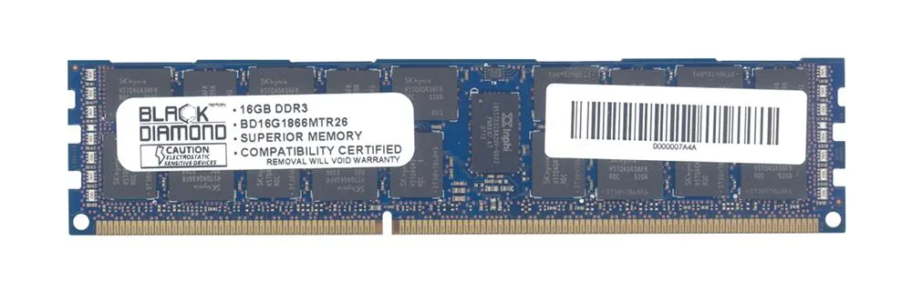 BD16G1866MTR26 - Black Diamond 16GB DDR3-1866 MHz PC3-14900 ECC Registered CL13 240-Pin RDIMM 1.5V 2Rx4 Memory Module