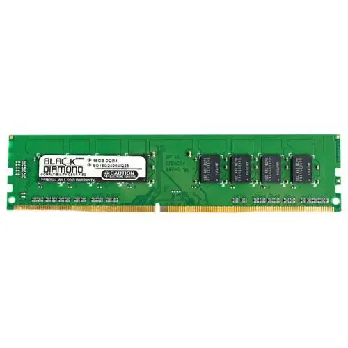 BD16G2400MQ25 - Black Diamond 16GB DDR4-2400 MHz PC4-19200 non-ECC CL17 288-Pin UDIMM 1.2V 2Rx8 Memory Module