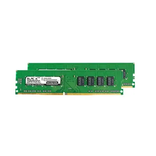 BD16GX22400MQ25 - Black Diamond 32GB Kit (2 x 16GB) DDR4-2400 MHz PC4-19200 non-ECC CL17 288-Pin UDIMM 1.2V 2Rx8 Memory Module