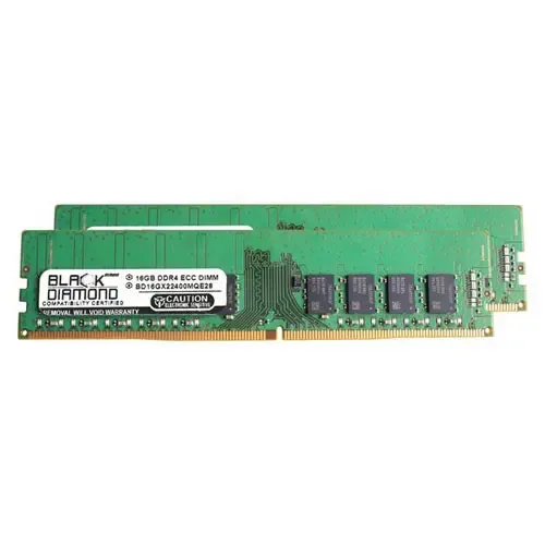 BD16GX22400MQE28 - Black Diamond 32GB Kit (2 x 16GB) DDR4-2400 MHz PC4-19200 non-ECC Unbuffered CL17 288-Pin DIMM 1.2V 2Rx8 Memory Module