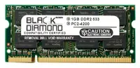 BD1G533MDN98 - Black Diamond 1GB DDR2-533 MHz PC2-4200 non-ECC Unbuffered CL4 200-Pin SODIMM 1.8V 2Rx8 Memory Module