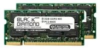 BD2GX2800MDN13 - Black Diamond 4GB Kit (2 x 2GB) DDR2-800 MHz PC2-6400 non-ECC Unbuffered CL6 200-Pin SODIMM 1.8V 2Rx8 Memory Module