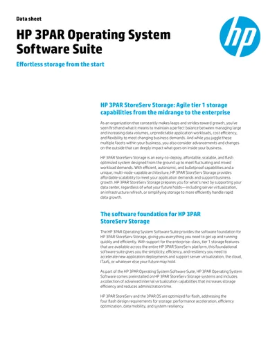 BD302AAE - HP 3PAR 10800 Data Optimization Software Suite v. 2.0 Upgrade License 1 System