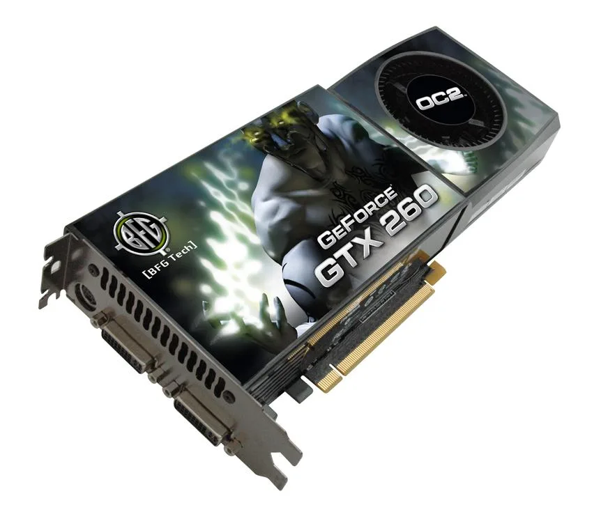 BFGEGTX260MC896OCXBE - BFG GeForce GTX 260 Core 216 896MB 448-Bit GDDR3 PCI Express 2 x16 HDCP Ready SLI Supported Video Graphics Card