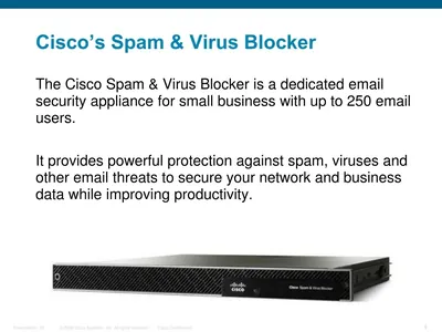 BLKR-SVB-100U-1Y - Cisco Spam & Virus Blocker 2 x 10/100/1000Base-T LAN 100 User