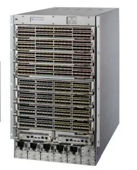 BR-SLX9850-8-BND-DC - Extreme Networks ExtremeRouting SLX 9850 eight-slot chassis with one management module, five switch fabric modules, four 3,000 W AC power supplies, three fan modules, and accessory kit