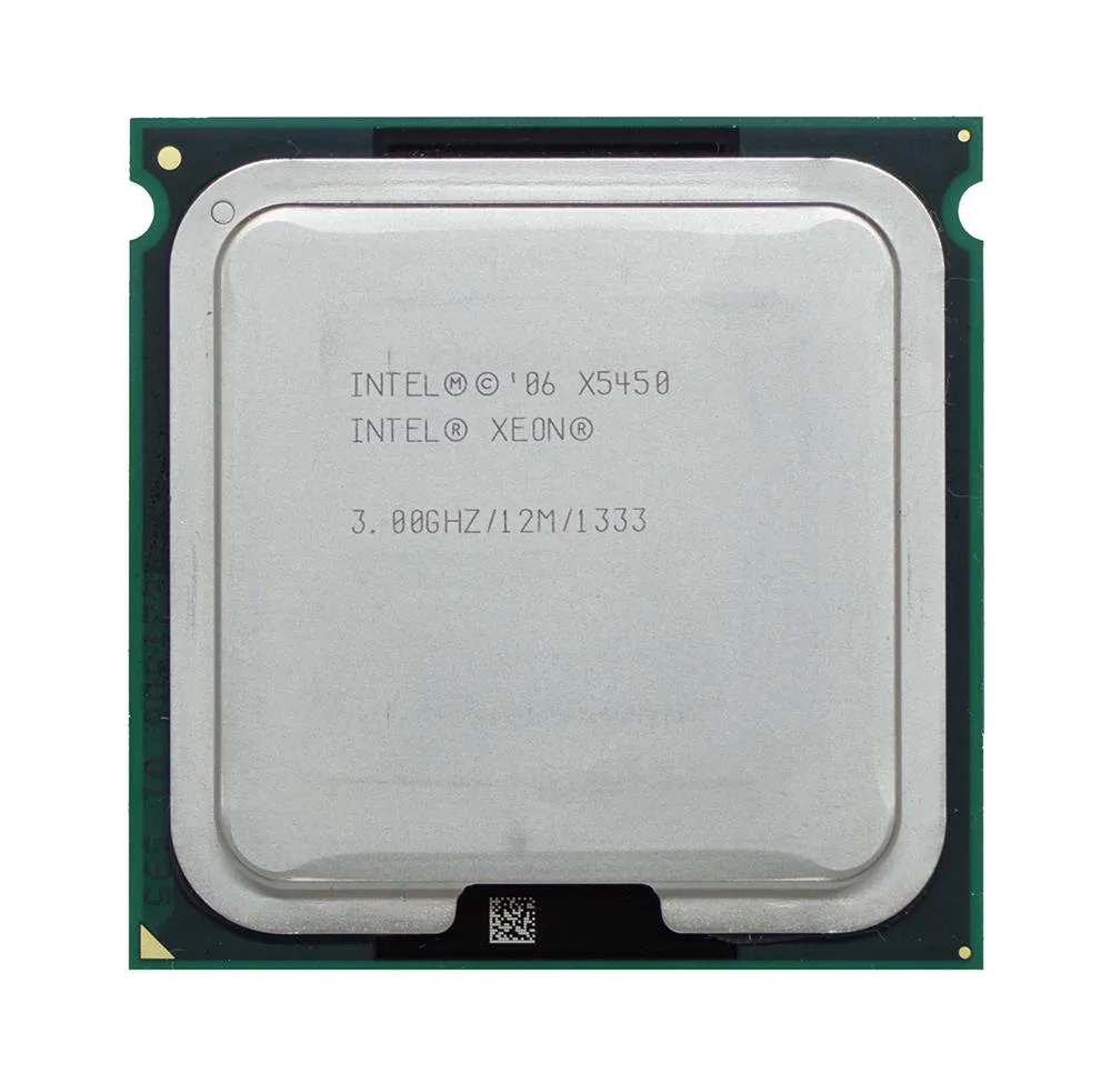 BX80574X5450A - Intel Xeon X5450 Quad Core 3.0GHz 12MB L2 Cache 1333MHz FSB Socket LGA771 45NM 120W Processor