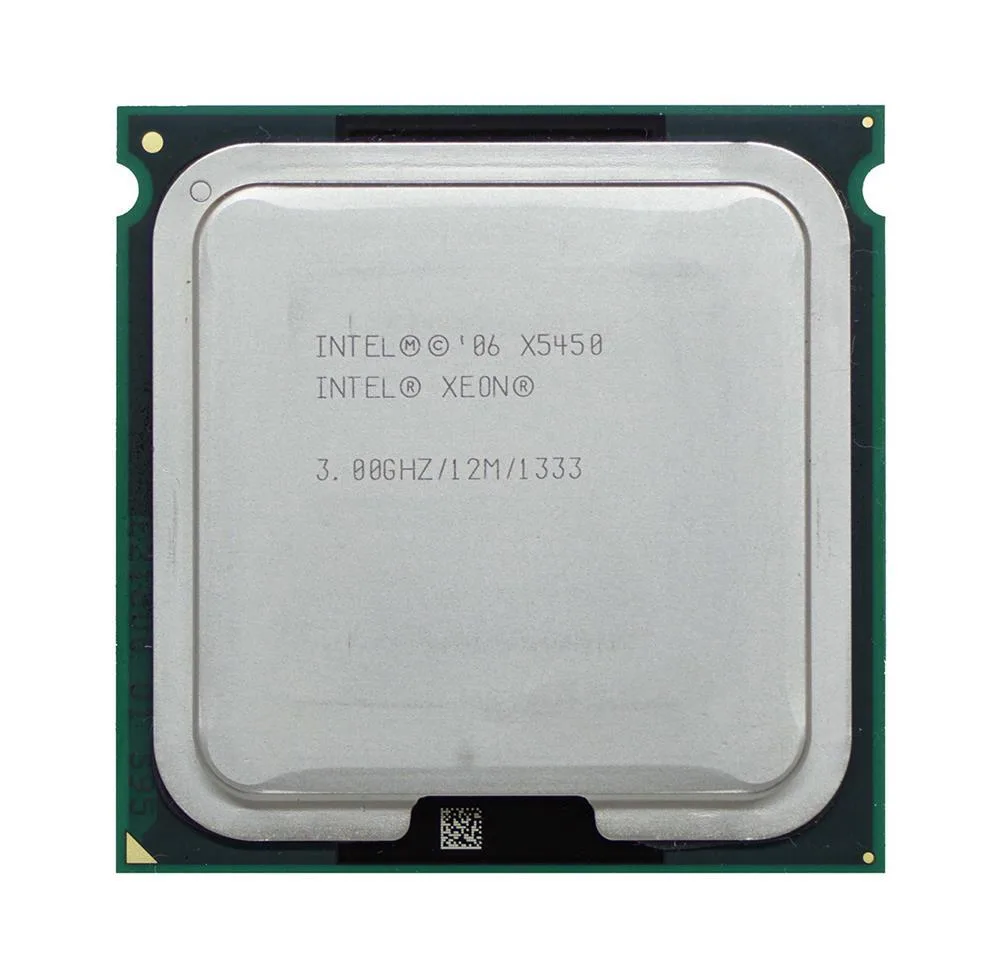 BX80574X5450P - Intel Xeon X5450 Quad Core 3.0GHz 12MB L2 Cache 1333MHz FSB Socket LGA771 45NM 120W Processor