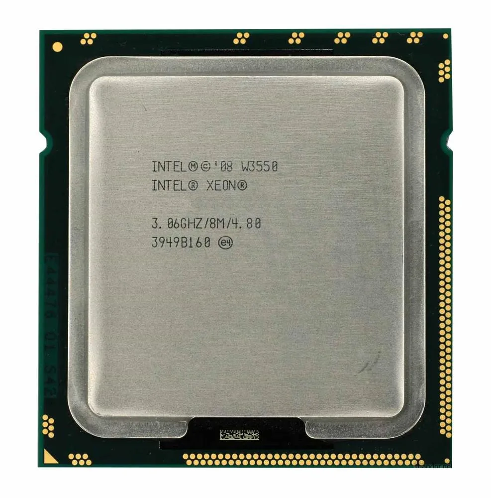 BX80601W3550 - Intel Xeon UP Quad Core W3550 3.06GHz 1MB L2 Cache 8MB L3 Cache 4.8 GT/s QPI Speed Socket FCLGA-1366 45NM 130W Processor