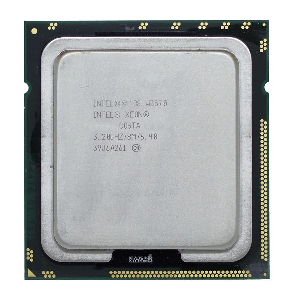 BX80601W3570 - Intel Xeon UP Quad Core W3570 3.2GHz 1MB L2 Cache 8MB L3 Cache 6.4GT/s QPI Socket FCLGA-1366 45NM 130W Processor