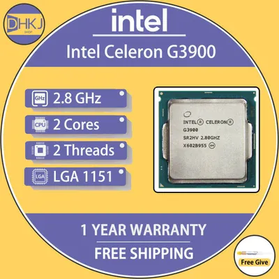 BX80662G3900 - Intel Celeron G3900 Dual Core 2.80GHz 8.00GT/s DMI3 2MB L3 Cache Socket FCLGA1151 Desktop Processor