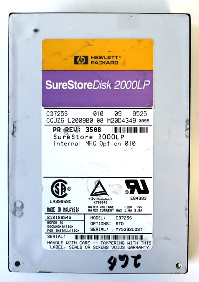 C1520GH - HP SureStore 2000 2GB/4GB DDS-1 SCSI Single-Ended External Tape Drive