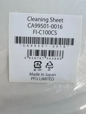 CA99501-0016 - Fujitsu Cleaning Supplies 8.25x11.5 Inch Sticky Cleaning Sheets 20 Pack