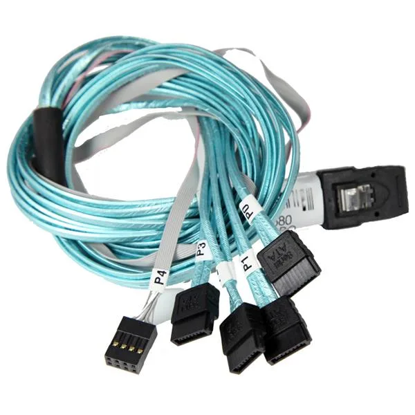 CBL-0294L-01 - Supermicro MiniSAS to 4 SATA Reverse Breakout Crossover Cable