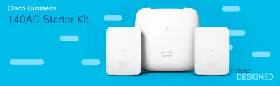 CBW140MXS-E - Cisco Business 140AC Starter Kit | Mesh Wi-Fi System | 1 access point + 2 mesh extenders + 1 PoE injector | Coverage up to 3,000 square feet
