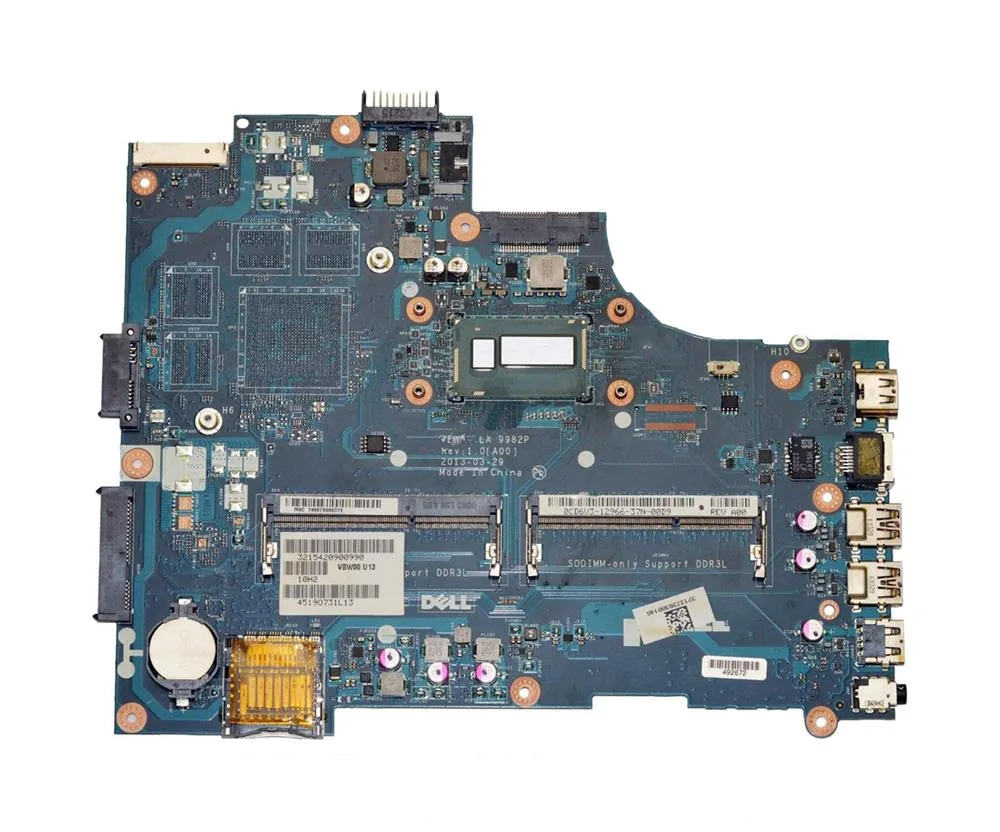 CD6V3 - Dell System Board for Core i7 3.0GHz (i7-4500U) with CPU Inspiron 5537