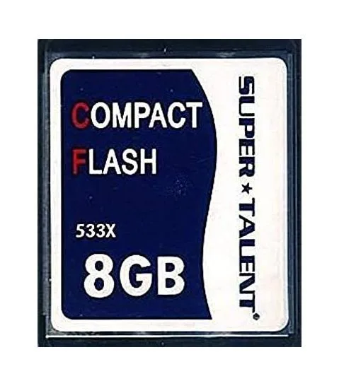 CF8GB-533X - Super Talent 8GB 533x CompactFlash (CF) Memory Card