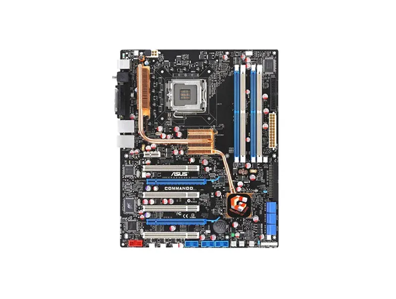 COMMANDO - ASUSTeK Commando Desktop Board Core 2 Extreme Quad-core, Core 2 Extreme, Core 2 Duo, Pentium 4, Pentium (Extreme Edition), Pentium D, Celeron-D Intel P965 Socket 775 8GB DDR2 SDRAM 800 MHz, 667 MHz, 533 MHz ATX