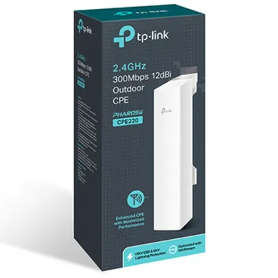 CPE220 - TP-Link 2.4GHz 300Mbps 12dBi Outdoor CPE