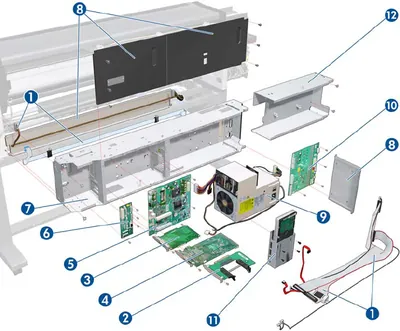 CQ109-67014 - HP Optical Media Advance Sensor (OMAS) Controller Card for DesignJet T7100 Printer
