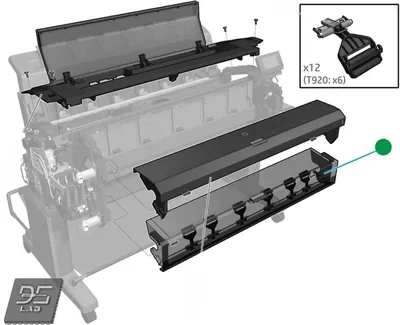 CR357-67036 - HP Bottom Paper Roll Cover - DesignJet T1500 / T2500 Series