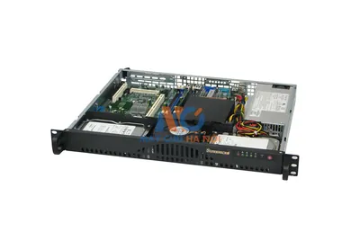 CSE-512L-260B Supermicro CSE-512L-260B 260W Mini 1U Rackmount Server Chassis (Black)