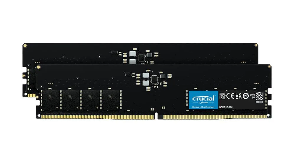 CT2K16G48C40U5 - Crucial 32GB Kit (2 x 16GB) DDR5 4800 MHz UDIMM Memory Kit