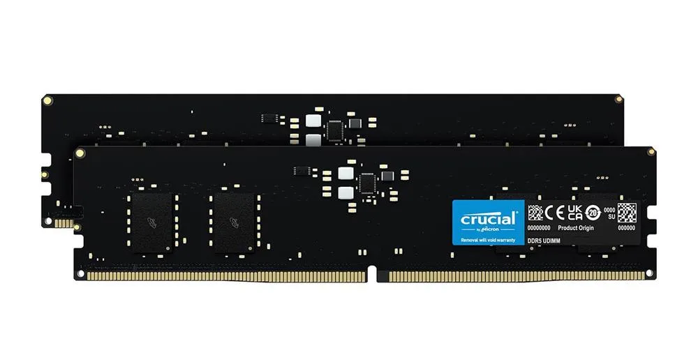 CT2K32G48C40U5 - Crucial 64GB Kit (2 x 32GB) DDR5-4800 UDIMM Memory Kit