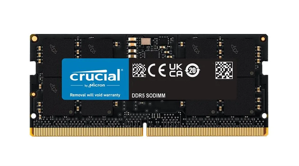 Crucial - CT2K8G48C40S5 16GB Kit (2 x 8GB) DDR5-4800MHz PC5-38400 non-ECC Unbuffered CL40 262-Pin SODIMM 1.1VDC Single Rank Memory Module
