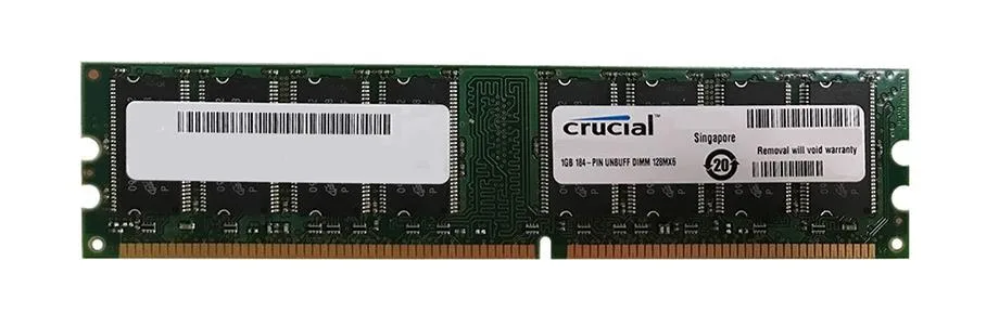 CT353059 - Crucial 1GB DDR-333 MHz PC2700 non-ECC Unbuffered CL2.5 184-Pin DIMM Memory Module upgrade for Intel D848PBM